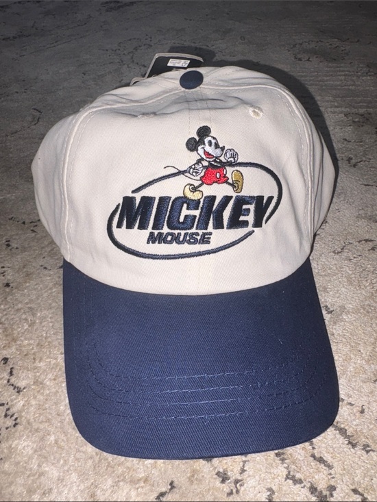 Disney Accessories - Disney Mickey Mouse Two-Tone Baseball Cap - Cream & Navy NWT
